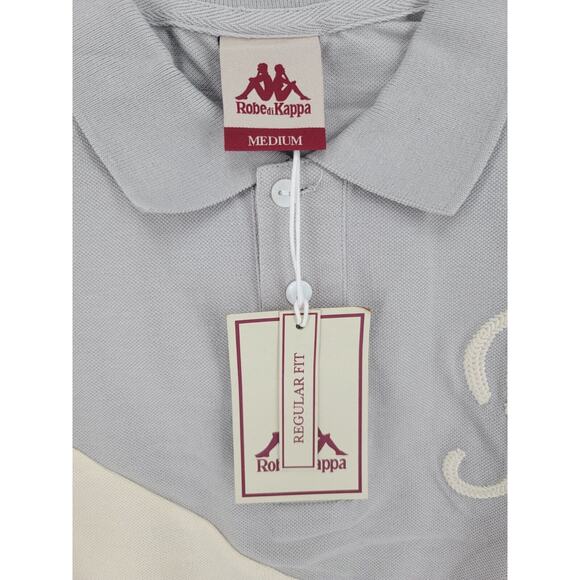 Robe Di Kappa Robe Giovani Notte Polo Shirt Grey M Embroider Patch Short sleeve - Picture 5 of 12